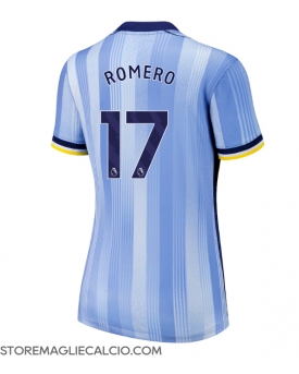 Tottenham Hotspur Cristian Romero #17 Maglia Gara Trasferta Repliche 2024-25 Donna